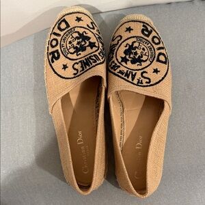 Dior Beige and Black Espadrilles
